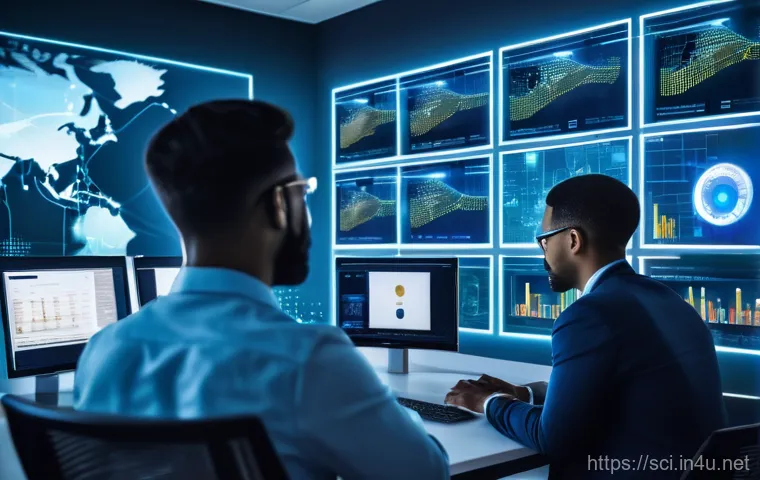 사이버 보안과 AI 기반 방어 시스템 - An abstract representation of a digital battle between two intelligent AI entities. On one side, a d... 사이버 보안과 AI 기반 방어 시스템 - An abstract representation of a digital battle between two intelligent AI entities. On one side, a d...