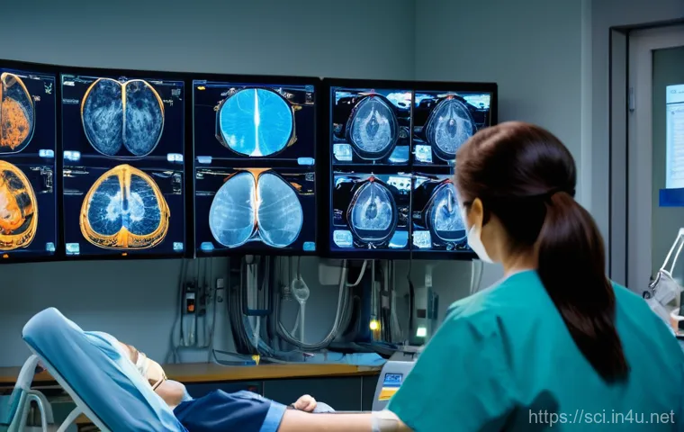 인공지능 진단과 의료 영상 분석 - **Prompt:** A highly detailed and futuristic hospital environment. A male doctor, in a pristine whit... 인공지능 진단과 의료 영상 분석 - **Prompt:** A highly detailed and futuristic hospital environment. A male doctor, in a pristine whit...