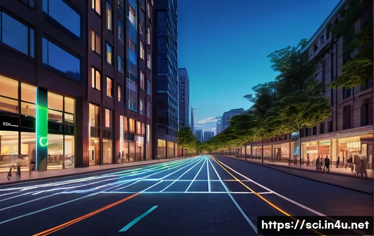 도시 공학과 스마트 시티 기술 - **Prompt 1: "The Evolving Urban Landscape"**
A bustling cityscape at dusk, depicting a harmoniou...